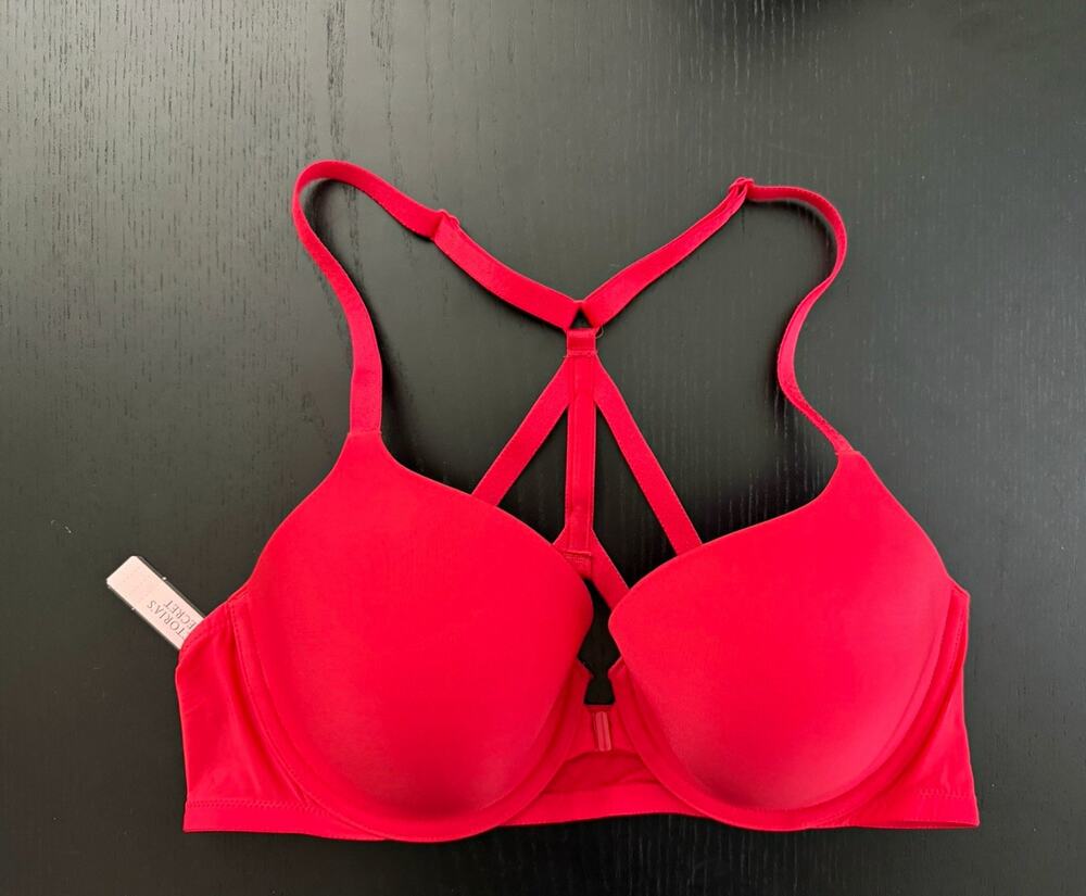 NWT Victoria's Secret Perfect Coverage 36C Red Underwired Racerback T-Shirt Bra